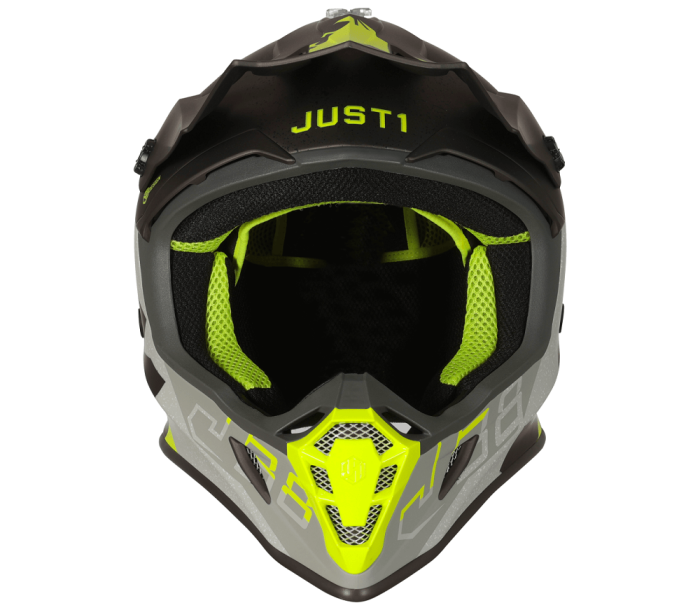 Мотошолом  Just1 J38 Korner Fluo Yellow Titanium