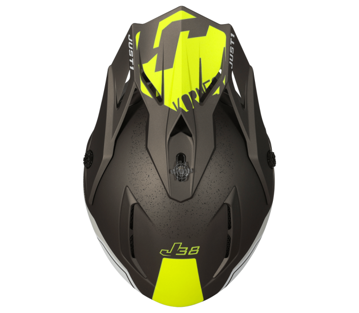 Мотошолом  Just1 J38 Korner Fluo Yellow Titanium