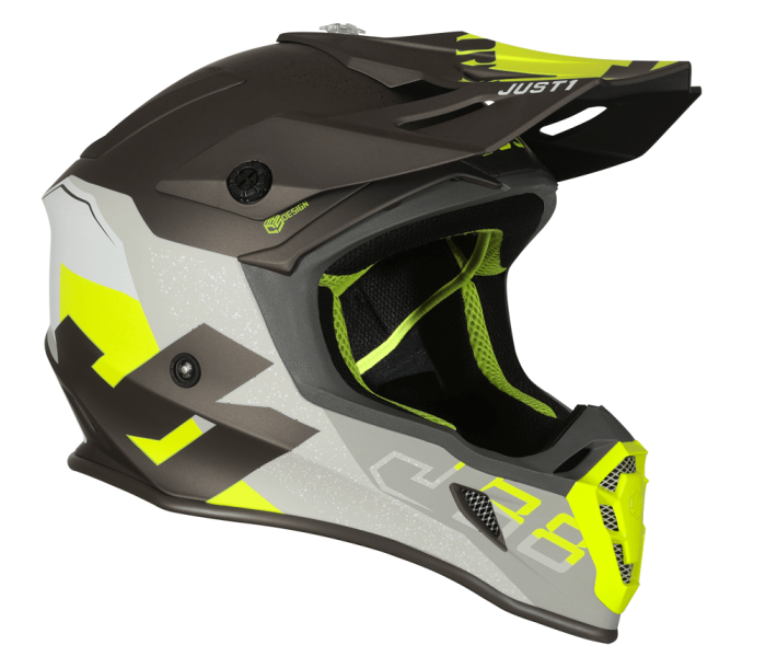Мотошолом  Just1 J38 Korner Fluo Yellow Titanium