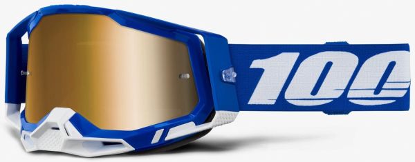 Окуляри 100% Racecraft 2 Goggle Blue - Mirror Gold Lens