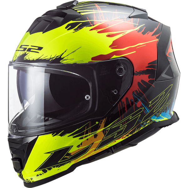 Мотошолом LS2 FF800 Storm Drop Black Yellow Red