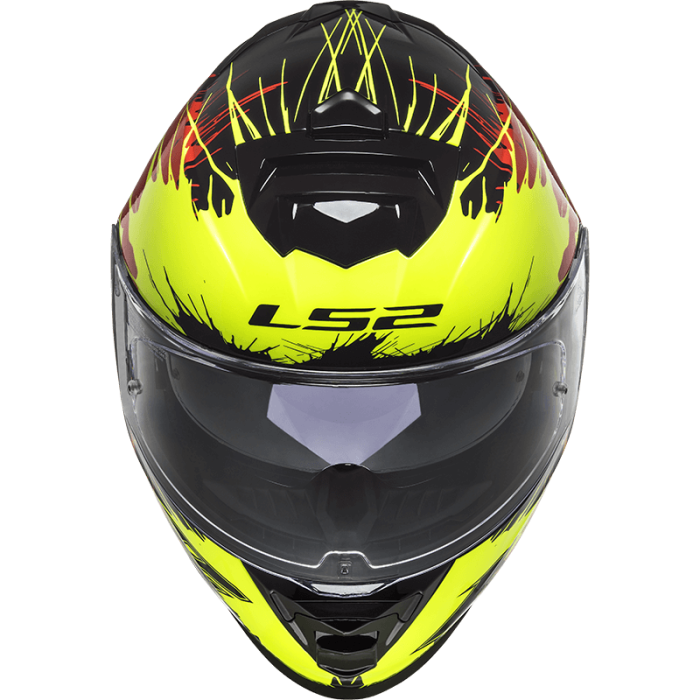Мотошолом LS2 FF800 Storm Drop Black Yellow Red