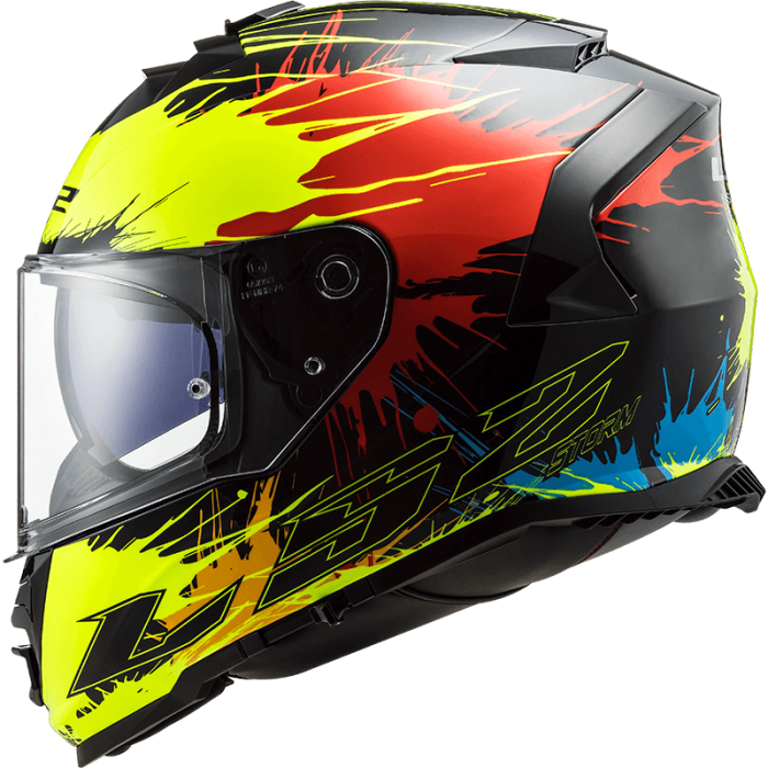 Мотошолом LS2 FF800 Storm Drop Black Yellow Red