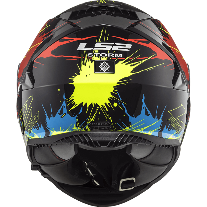 Мотошолом LS2 FF800 Storm Drop Black Yellow Red