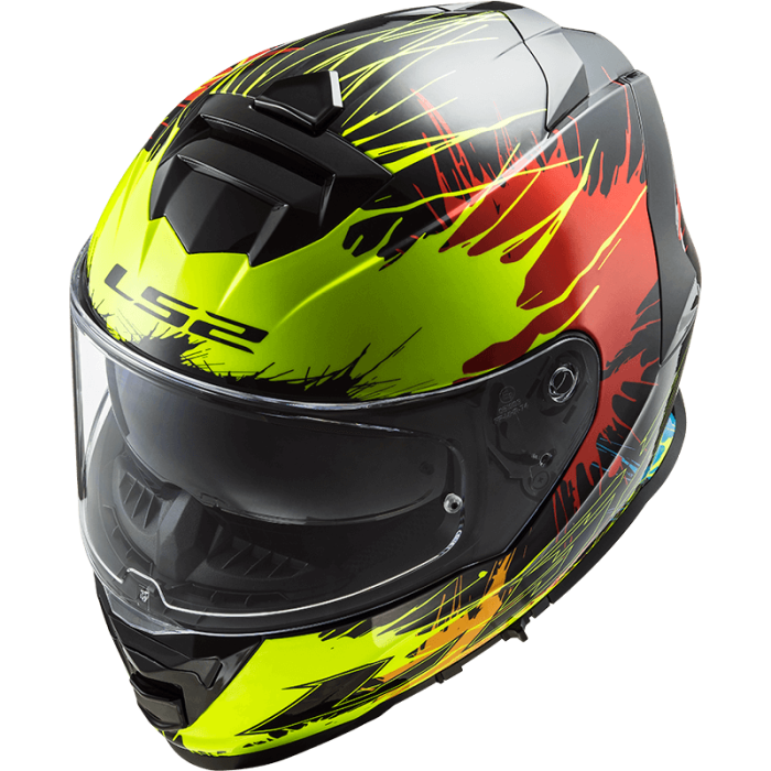 Мотошолом LS2 FF800 Storm Drop Black Yellow Red