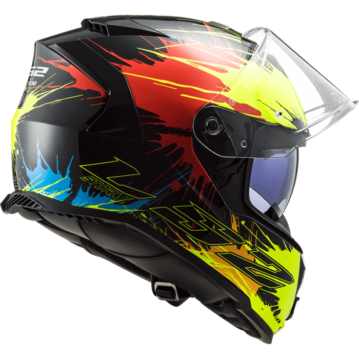 Мотошолом LS2 FF800 Storm Drop Black Yellow Red