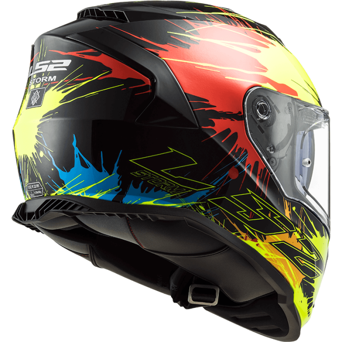 Мотошолом LS2 FF800 Storm Drop Black Yellow Red