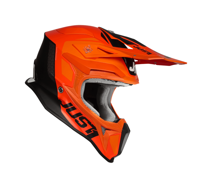 Мотошолом Just1 J18 Pulsar Orange - White - Black - Gloss