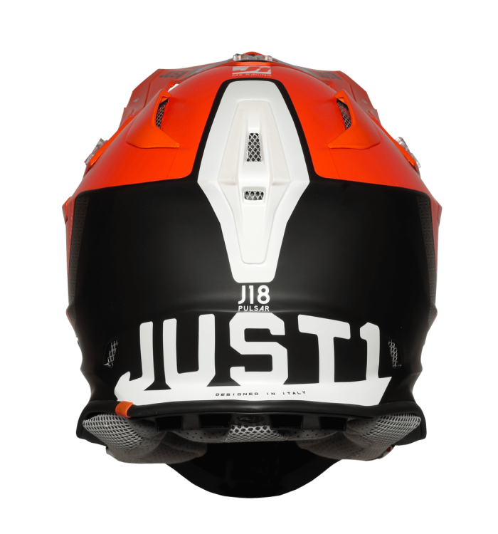 Мотошолом Just1 J18 Pulsar Orange - White - Black - Gloss