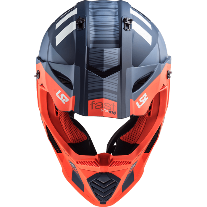 Мотошолом LS2 MX437 Fast Evo Xcode Matt Fluo Orange