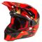 Мотошолом KLIM F3 Carbon ECE MD Raid Fiery Red - Gold