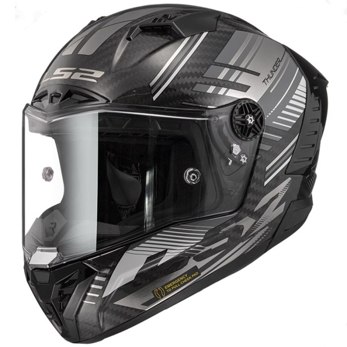 Мотошолом LS2 FF805 Thunder C Volt Gloss Black Grey