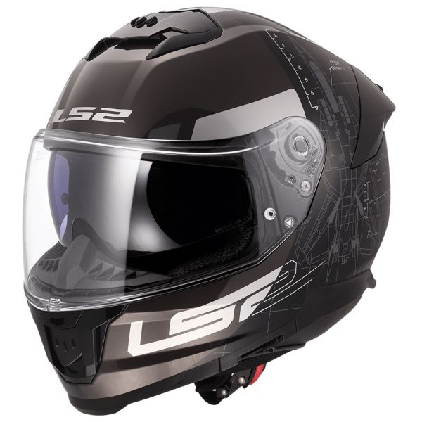 Мотошолом LS2 FF808 Stream II Air Force Black 7C Black