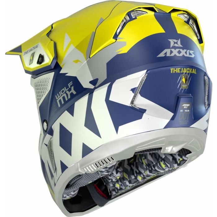 Мотошолом AXXIS WOLF Jackal A3 Matt Yellow