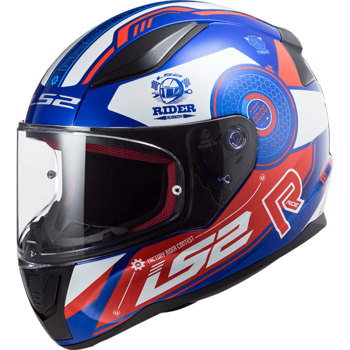 Мотошолом LS2 FF353 Rapid Stratus Gloss Blue Red White