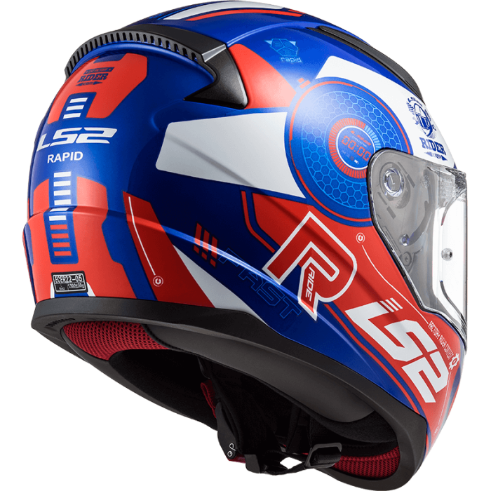 Мотошолом LS2 FF353 Rapid Stratus Gloss Blue Red White