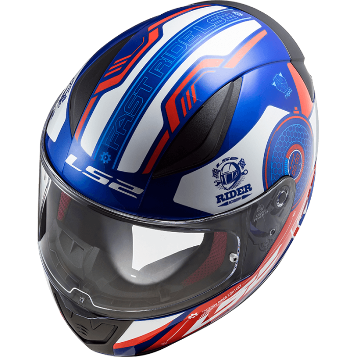 Мотошолом LS2 FF353 Rapid Stratus Gloss Blue Red White