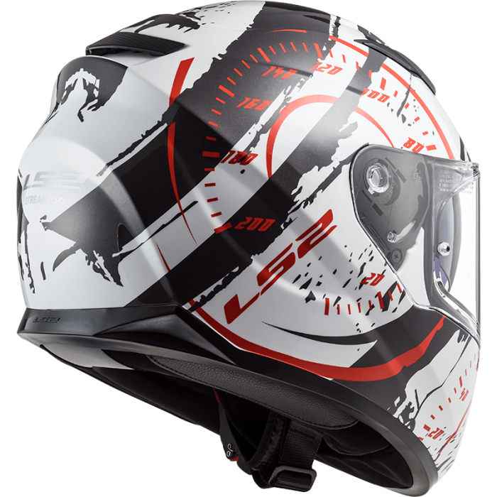 Мотошолом LS2 FF320 Stream Evo Tacho White Black Red