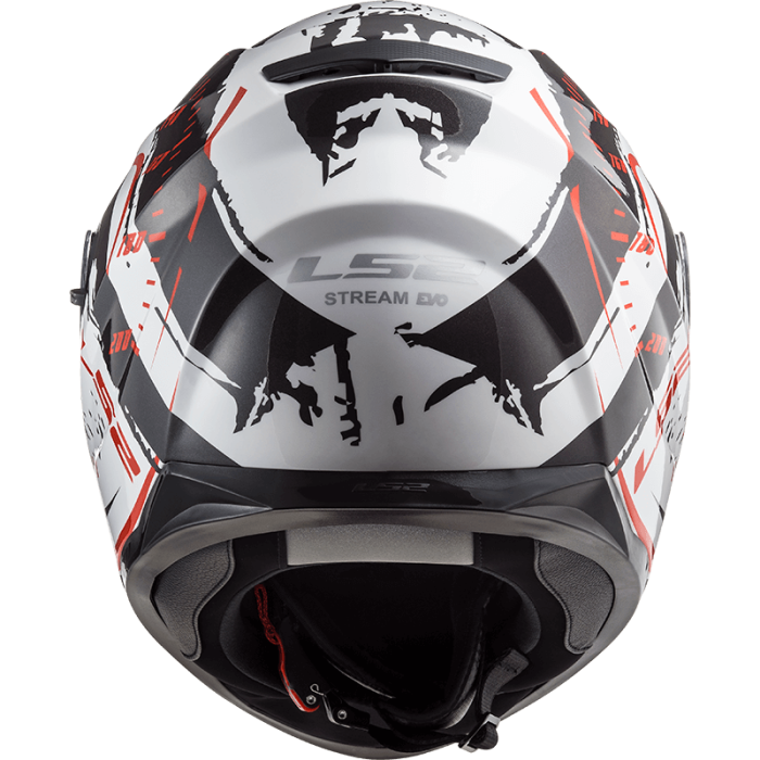Мотошолом LS2 FF320 Stream Evo Tacho White Black Red