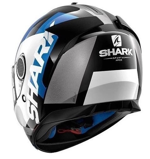 Мотошолом Shark Spartan Apics Black\Blue\White