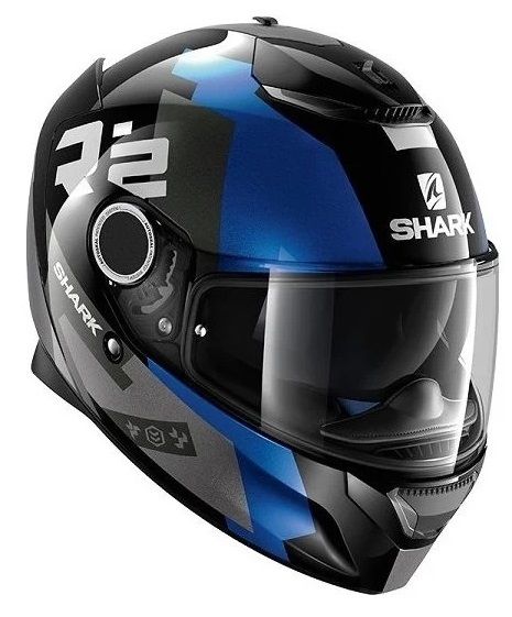 Мотошолом Shark Spartan Apics Black\Blue\White