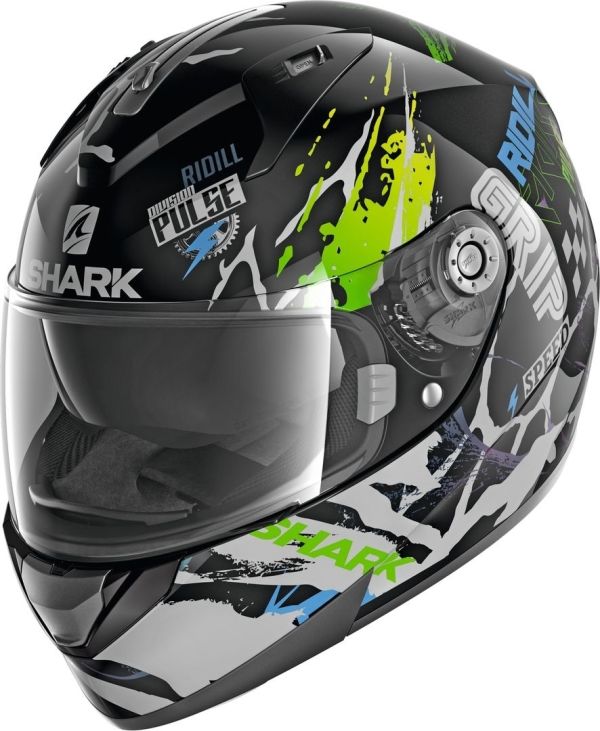 Мотошолом Shark Ridill Drift-R Black/Green/Blue