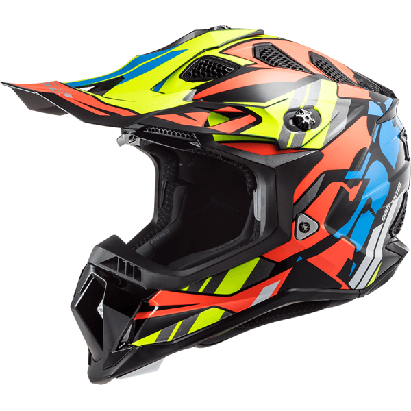 Мотошолом LS2 MX700 Subverter Evo Rascal Black Fluo Orange