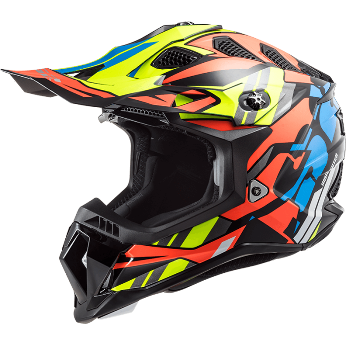 Мотошолом LS2 MX700 Subverter Evo Rascal Black Fluo Orange