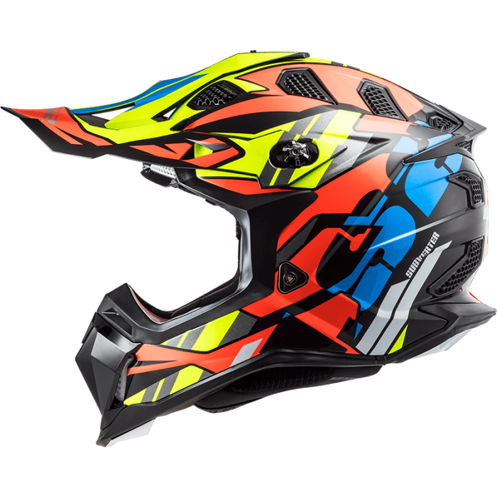 Мотошолом LS2 MX700 Subverter Evo Rascal Black Fluo Orange