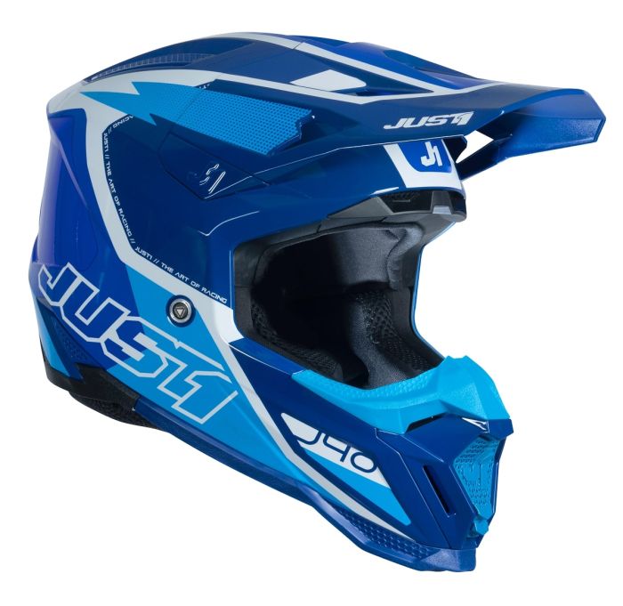 Мотошолом Just1 J40 Flash White Blue