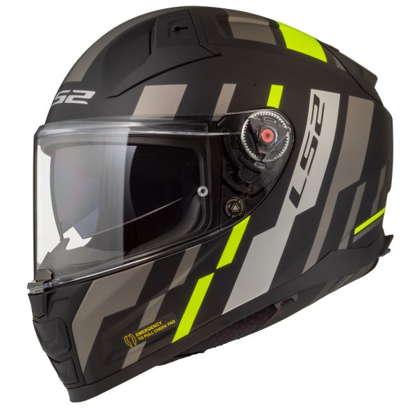 Мотошолом LS2 FF811 Vector 2 Tron Matt Black Hi-Vis Yellow