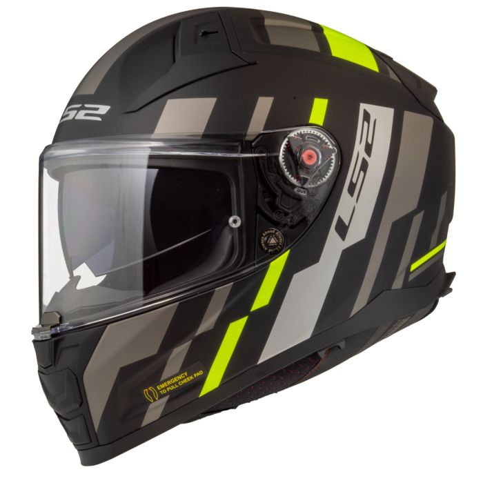 Мотошолом LS2 FF811 Vector 2 Tron Matt Black Hi-Vis Yellow
