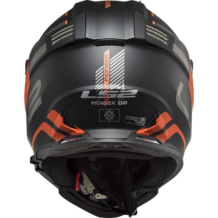 Мотошолом LS2 MX436 Pioneer Evo Adventurer Matt Black Orange