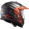 Мотошолом LS2 MX436 Pioneer Evo Adventurer Matt Black Orange