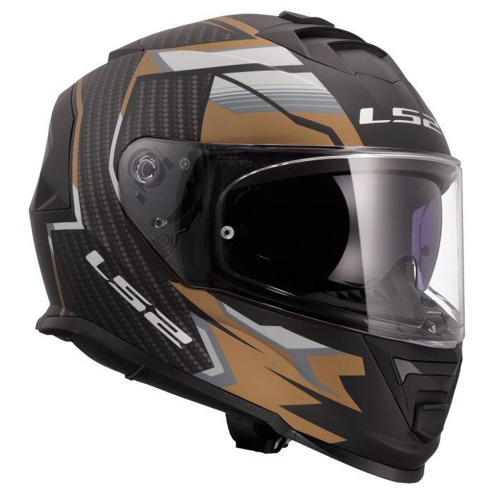 Мотошолом LS2 FF800 Storm 2 Tracker Black Gold