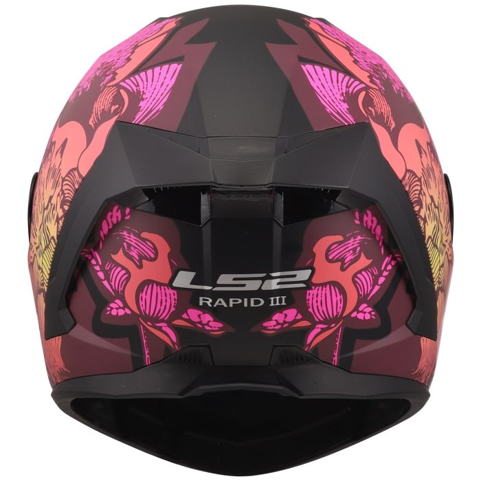 Мотошолом LS2 FF820 Rapid 3 Poppies 2 Black Pink