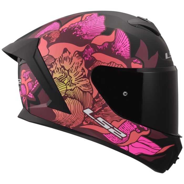 Мотошолом LS2 FF820 Rapid 3 Poppies 2 Black Pink