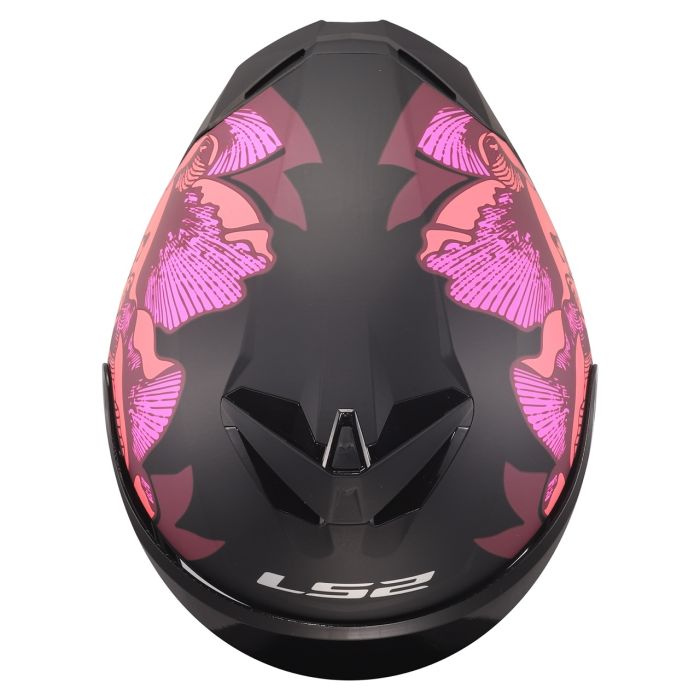 Мотошолом LS2 FF820 Rapid 3 Poppies 2 Black Pink