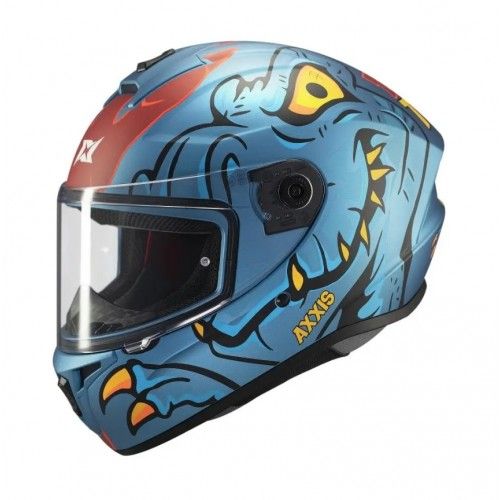 Мотошолом AXXIS DRAKEN S Dinotoon C7 Matt Blue
