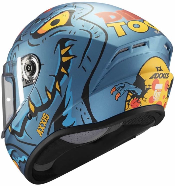 Мотошолом AXXIS DRAKEN S Dinotoon C7 Matt Blue