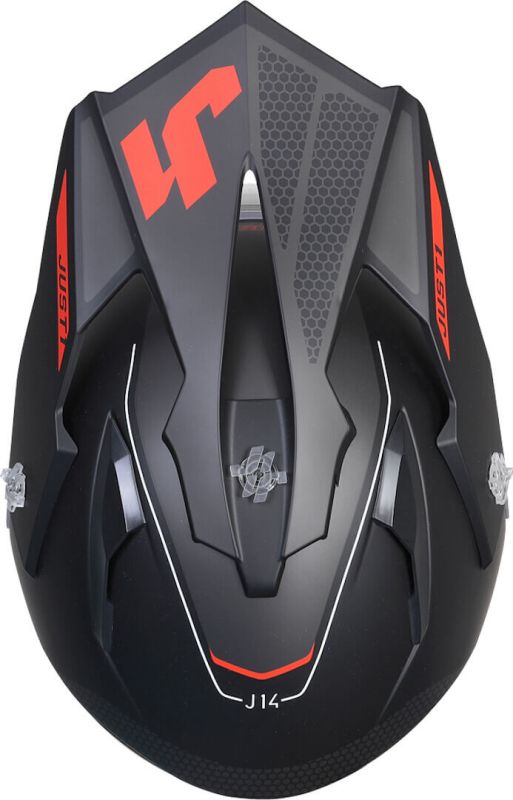 Мотошолом Just1 J14-F Elite Fluo Red Black