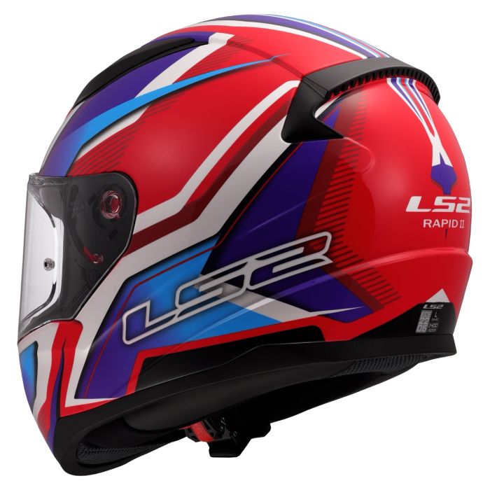 Мотошолом LS2 FF353 Rapid 2 Flitz White Blue Red