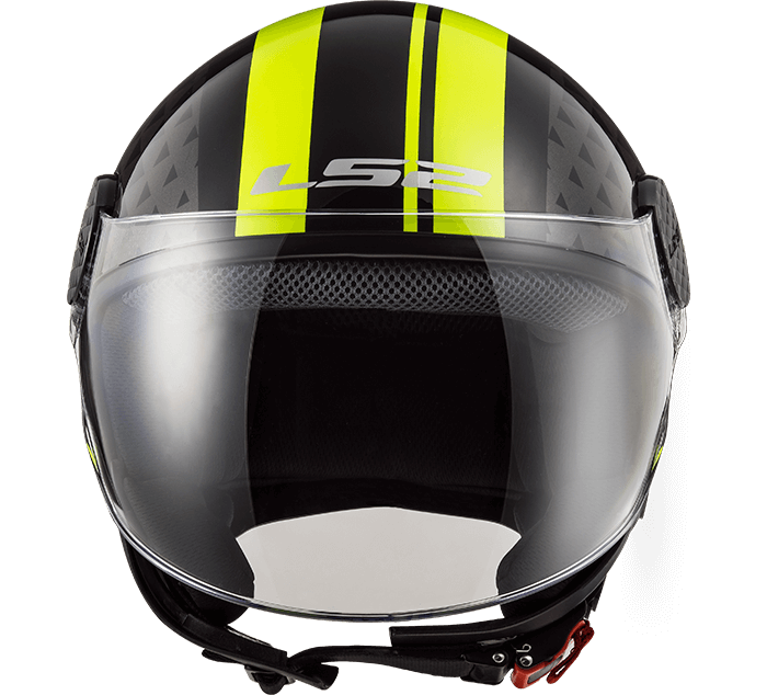 Мотошолом LS2 OF558 Sphere Lux Crush Black Hi Vis Yellow