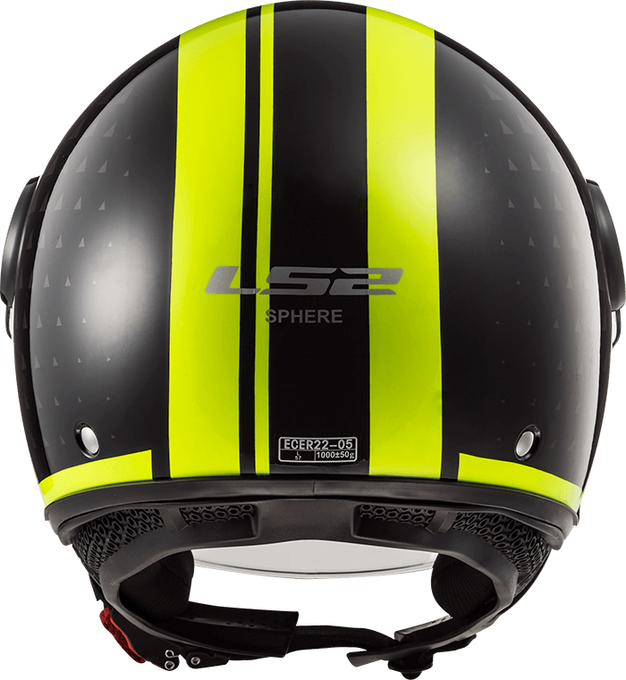 Мотошолом LS2 OF558 Sphere Lux Crush Black Hi Vis Yellow