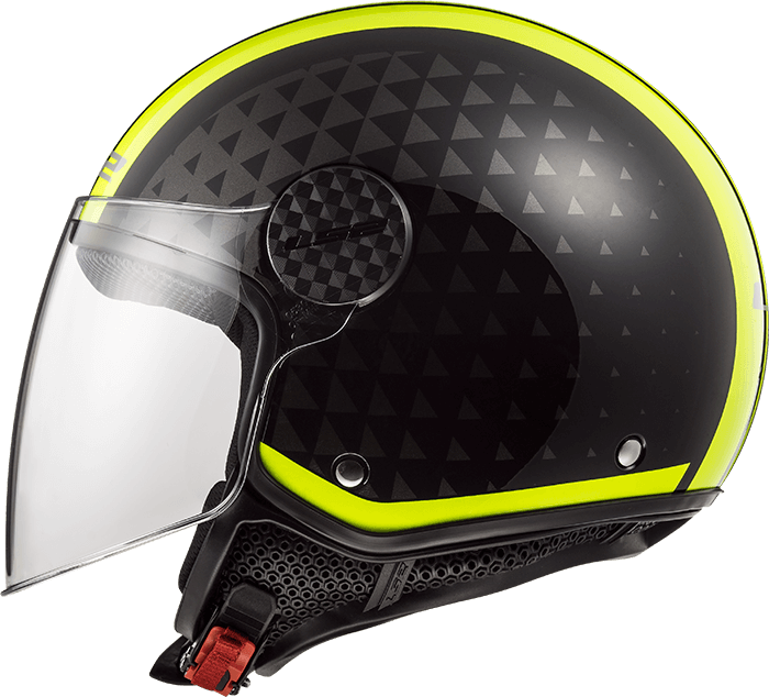 Мотошолом LS2 OF558 Sphere Lux Crush Black Hi Vis Yellow