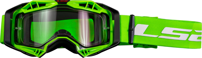 Окуляри LS2 Aura Goggle Black Hi-Vis Green With Clear Visor