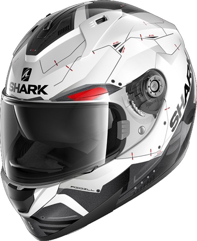 Мотошолом Shark Ridill Mecca White/Black/Red