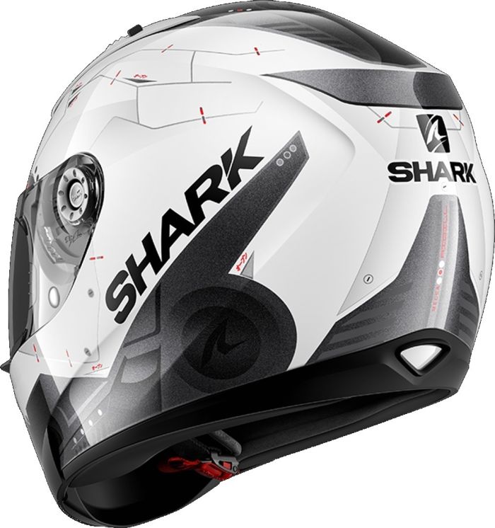 Мотошолом Shark Ridill Mecca White/Black/Red