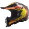 Мотошолом LS2 MX700 Subverter Evo Arched Black Yellow Red