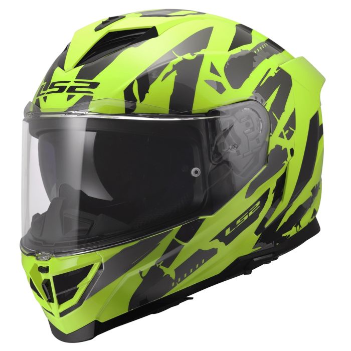 Мотошолом LS2 FF818 Storm 3 Kaos Hi-Vis Yellow